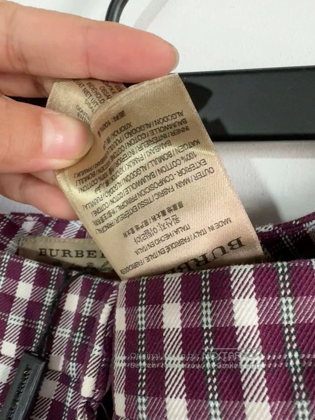 Burberry burberry women's plaid casual pants, us6. Size 28" / US 6 / IT 42 - 5 Thumbnail
