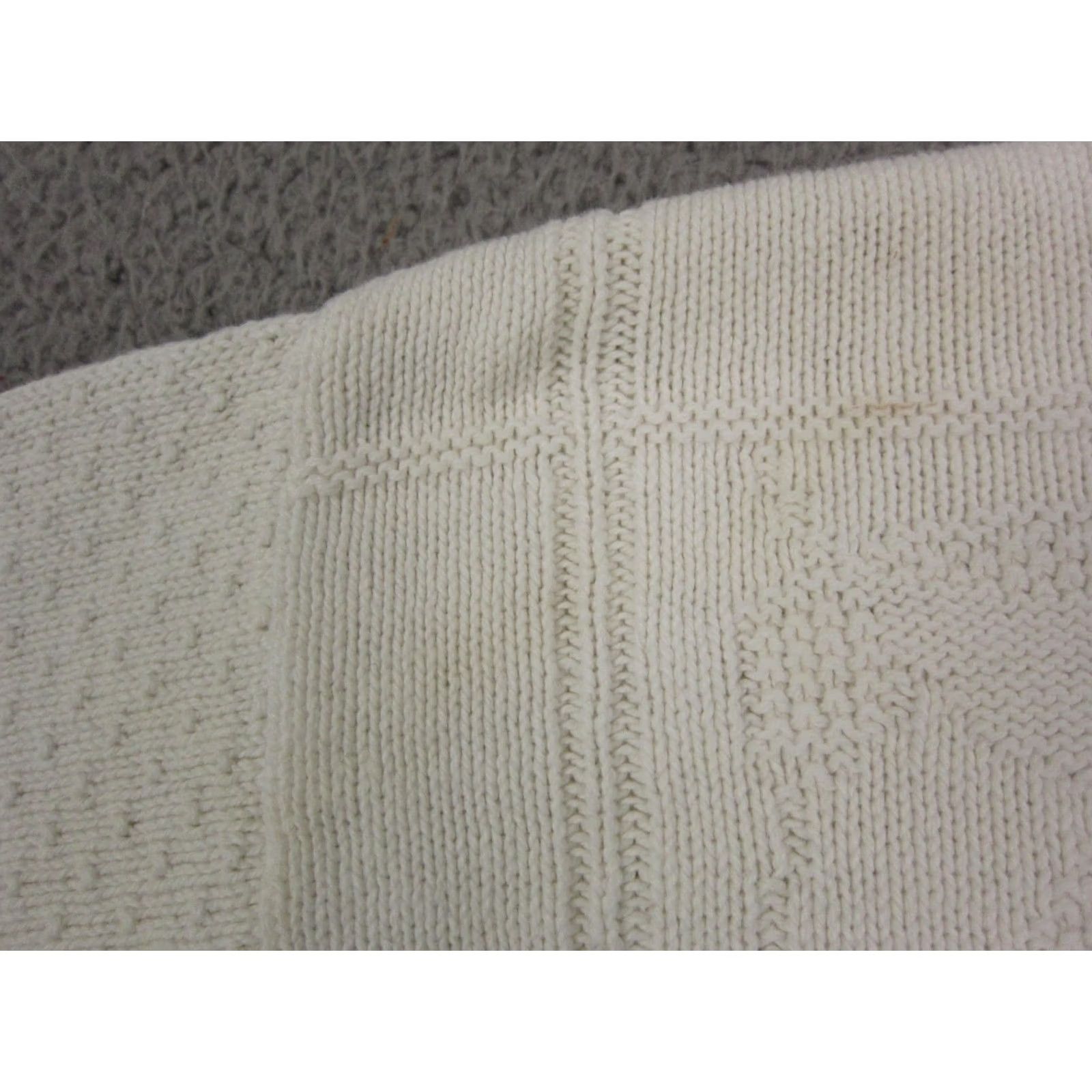 Vintage Isles of Cotton Sweater Womens M Ivory Embroidered Knit Collared Long Sleeve Pullover 90s USA Vintage: No Ladies Made in USA Size M / US 6-8 / IT 42-44 - 5 Thumbnail