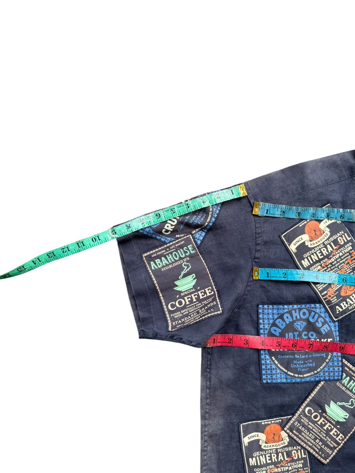 ABAHOUSE Abahouse Faded Indigo Patch Shirt Size US XXL / EU 58 / 5 - 10 Thumbnail
