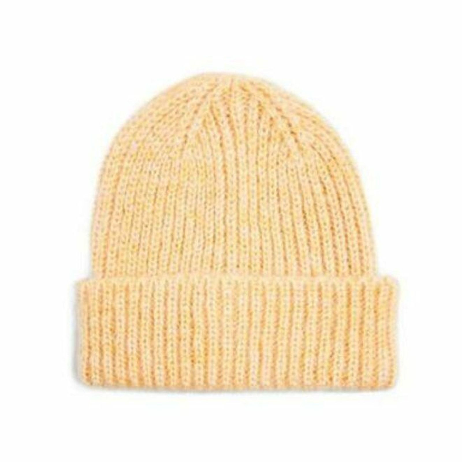 Topshop Topshop Women Beige Melange Knit Scandi Beanie Hat One Size Size ONE SIZE - 2 Thumbnail