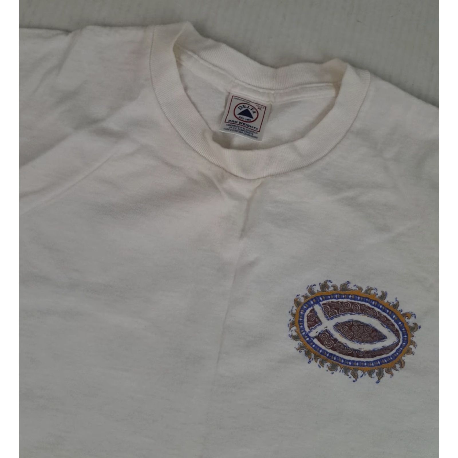 Delta VINTAGE Delta Pro Weight Love All Worship One X-Large White Printed T-Shirt Delta Size US XL / EU 56 / 4 - 3 Thumbnail
