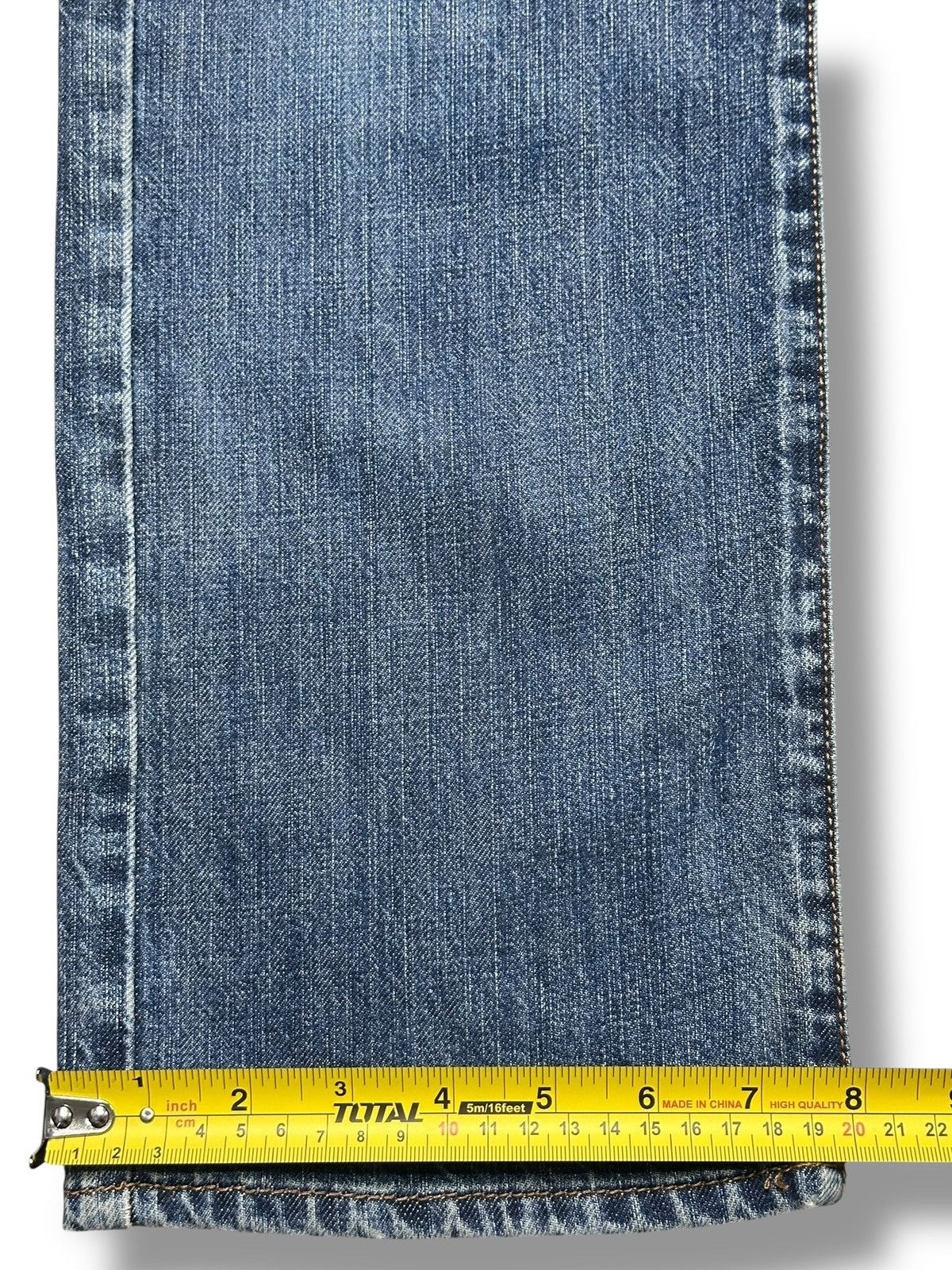 Japanese Brand Crack Evo Vintage Distressed Straight Cut With Striked Wash Size US 31 - 15 Thumbnail