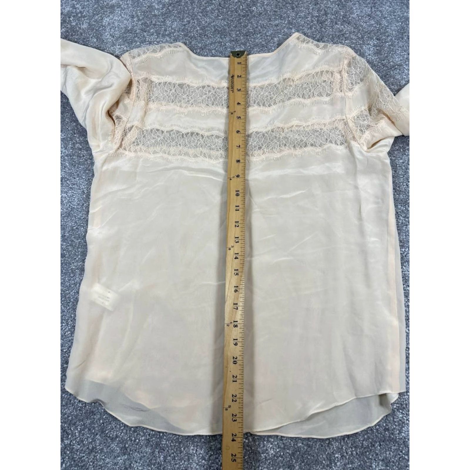 Rebecca Taylor Rebecca Taylor Shirt Womens 8 Brown Silk Lace Blouse Size M / US 6-8 / IT 42-44 - 7 Thumbnail