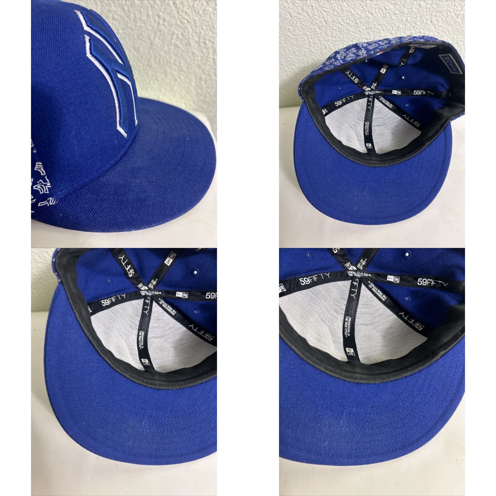 New Era VINTAGE New Era Baseball Hat NY Yankees Royal Blue 7 3/8 Men Wool 59FIFTY Cap Mens OR Boys Size ONE SIZE - 9 Thumbnail