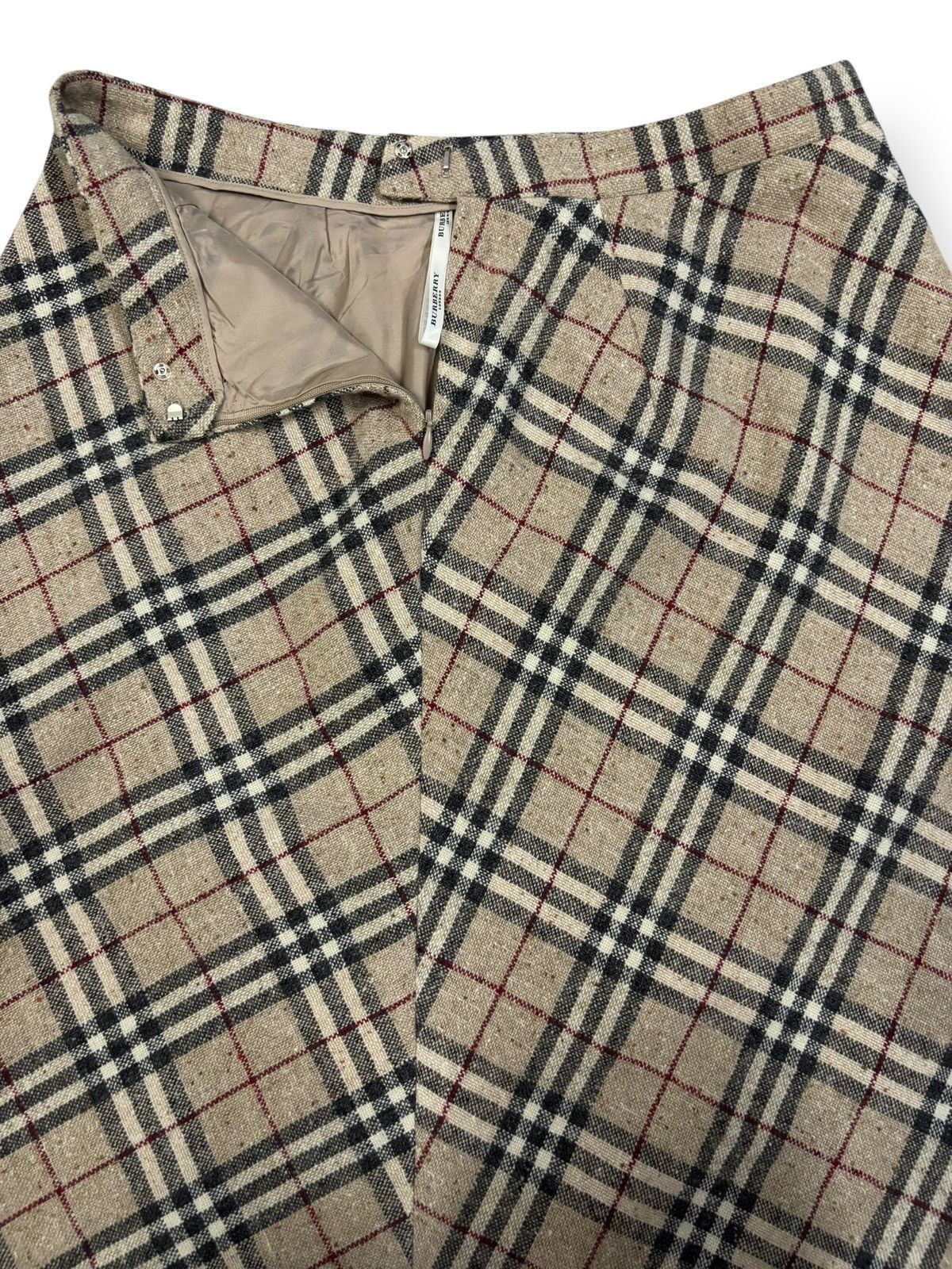 Burberry Vintage Burberry London Nova Check Wool Blend Midi Skirt Size 29" - 11 Thumbnail
