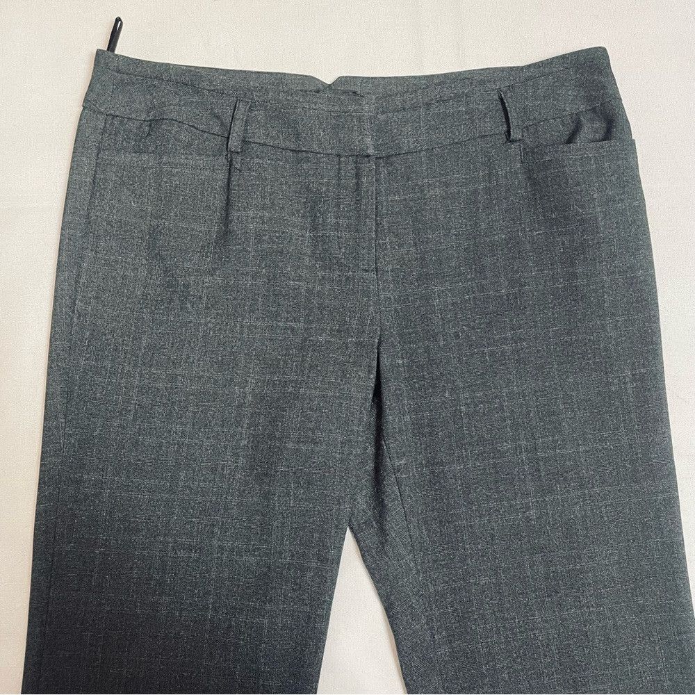 Other Amanda & Chelsea Dark Grey Straight Leg Plaid Pants Size 10 Size 32" / US 10 / IT 46 - 4 Thumbnail
