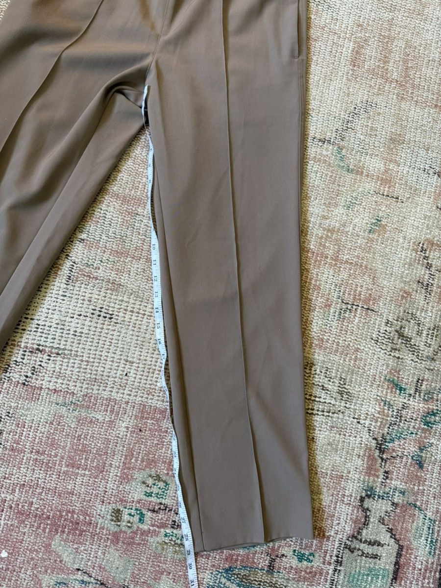 AMI Ami Paris Brown Pleated Trousers Size US 30 / EU 46 - 8 Thumbnail