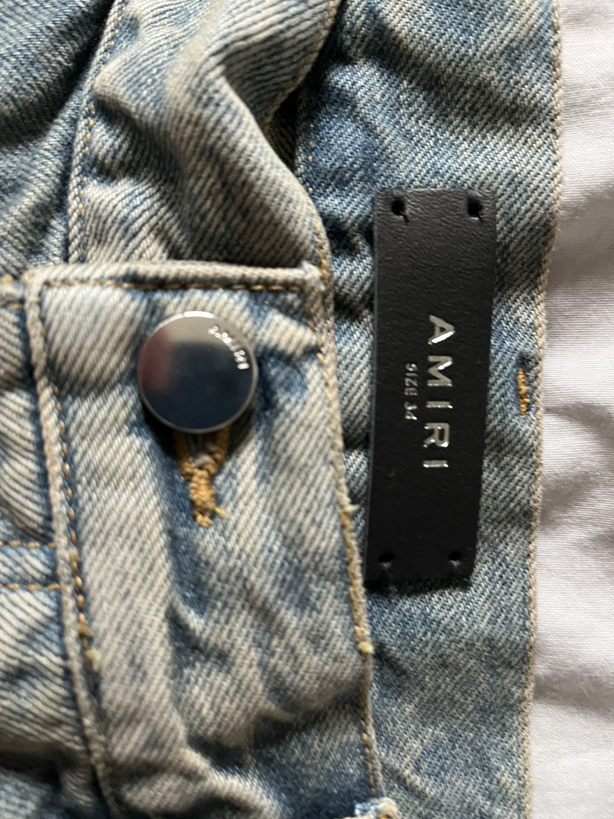 Amiri AMIRI Leather Star Straight Jeans Size US 34 / EU 50 - 5 Thumbnail