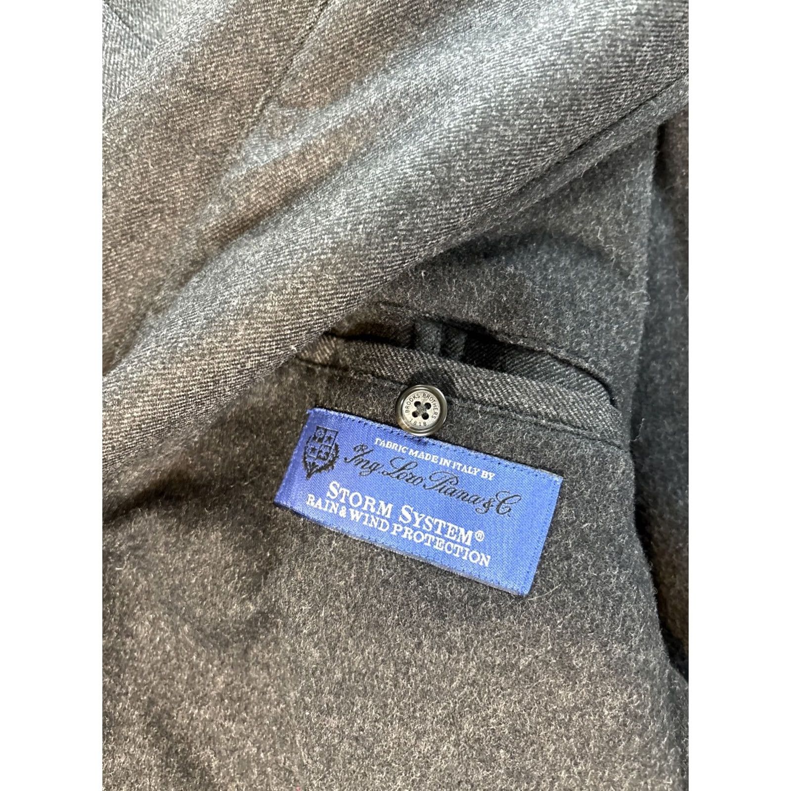 Brooks Brothers Brooks Brothers Brookstorm Mens XL Black Wool Long Coat Loro Piana Storm Overcoat Size US XL / EU 56 / 4 - 7 Thumbnail