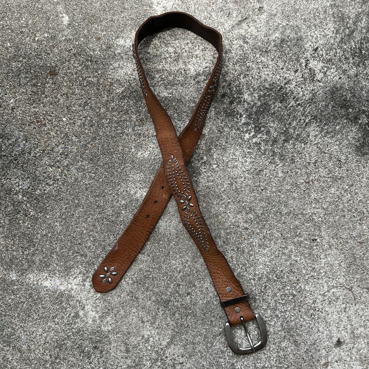 Vintage Vintage studded leather belt (Kapital Style) Size ONE SIZE - 15 Thumbnail