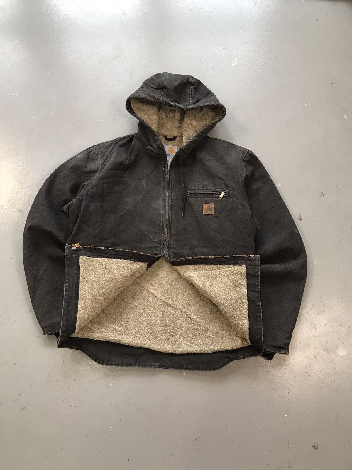 Vintage Carhartt J141 BLK Detroit Sherpa line jacket