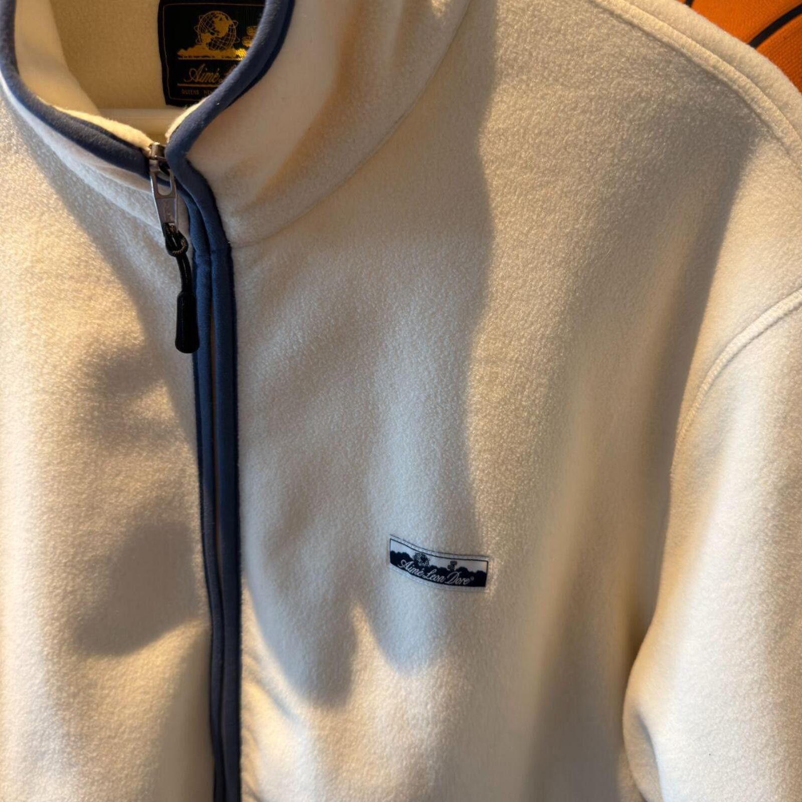 Aime Leon Dore Aimé Leon Dore Lightweight Full Zip Fleece Jacket Bone Size US XL / EU 56 / 4 - 2 Thumbnail
