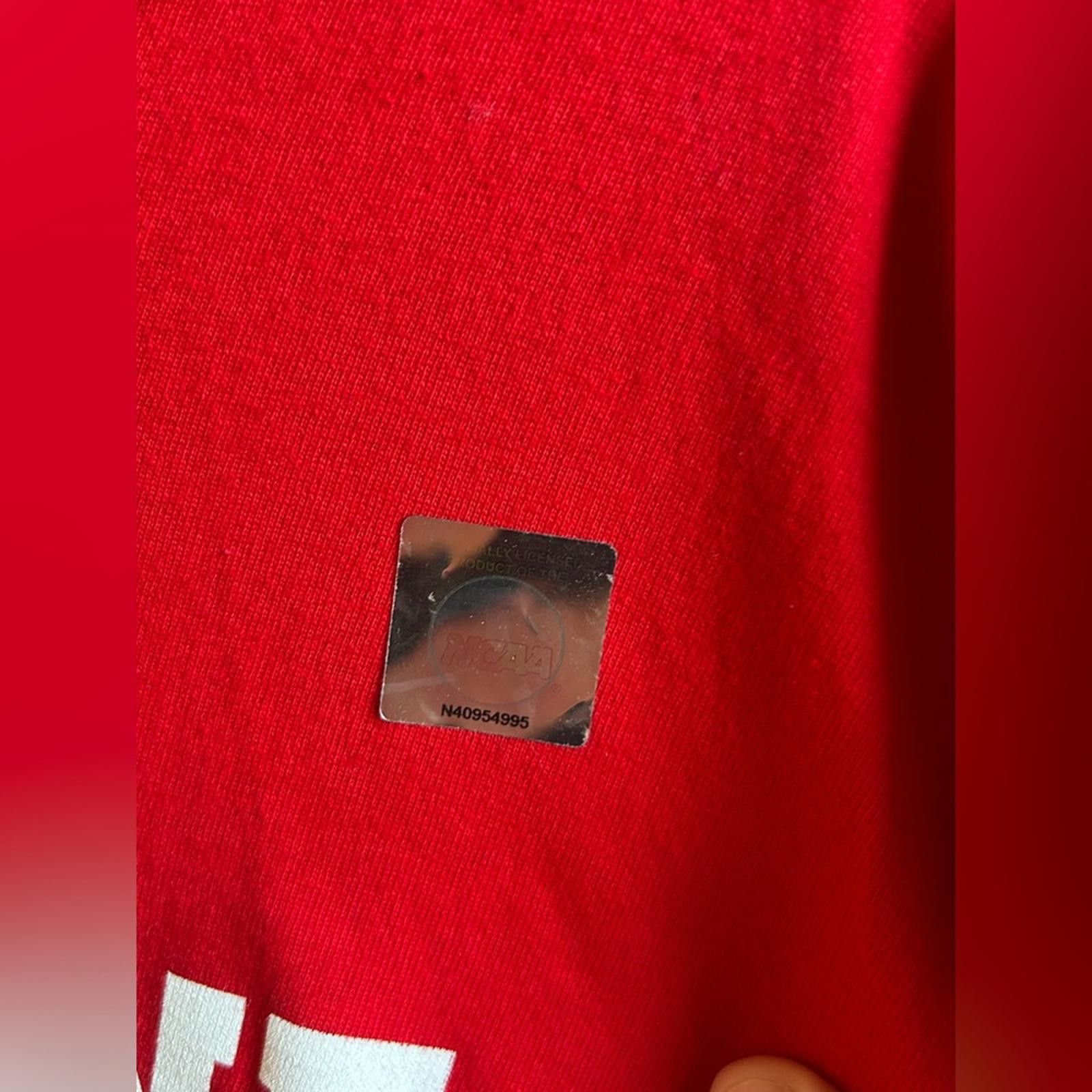 Russell Athletic Russell Athletic Red Graphic Tee with Metallic Sticker Size US M / EU 48-50 / 2 - 2 Thumbnail