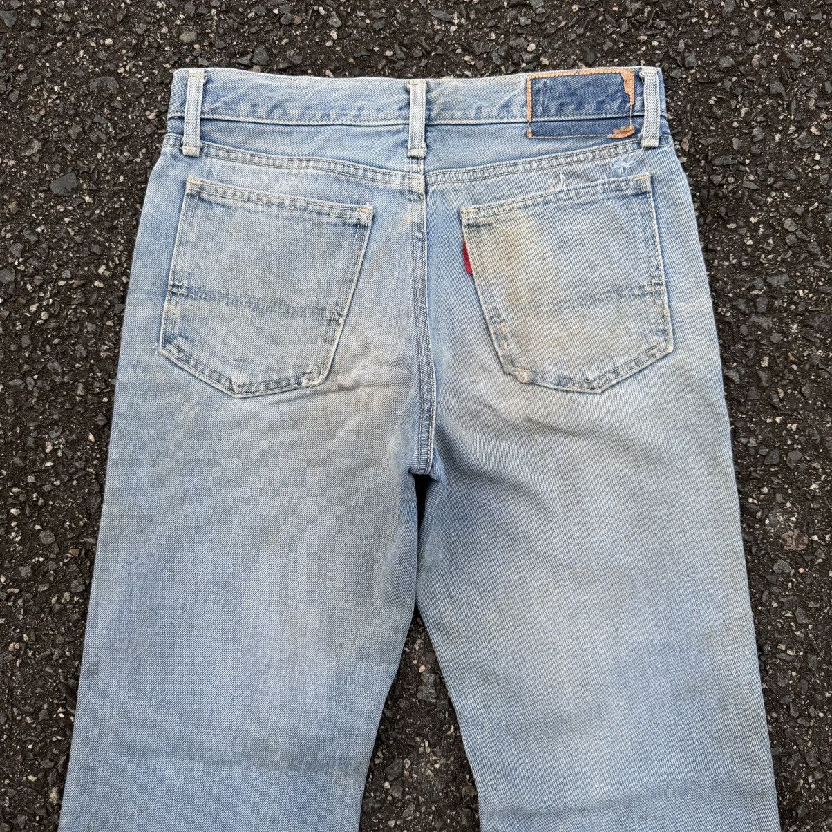Japan Blue × Jean × Vintage VINTAGE BLUE WAY FLARE FADED RUSTY JEAN DENIM PANTS Size US 30 / EU 46 - 11 Thumbnail