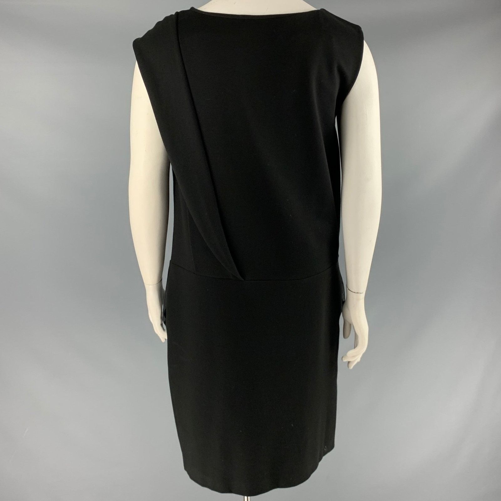 Cacharel Size 14 Black Nylon Blend Sleeveless Drop Waist Dress Size XL / US 12-14 / IT 48-50 - 5 Thumbnail