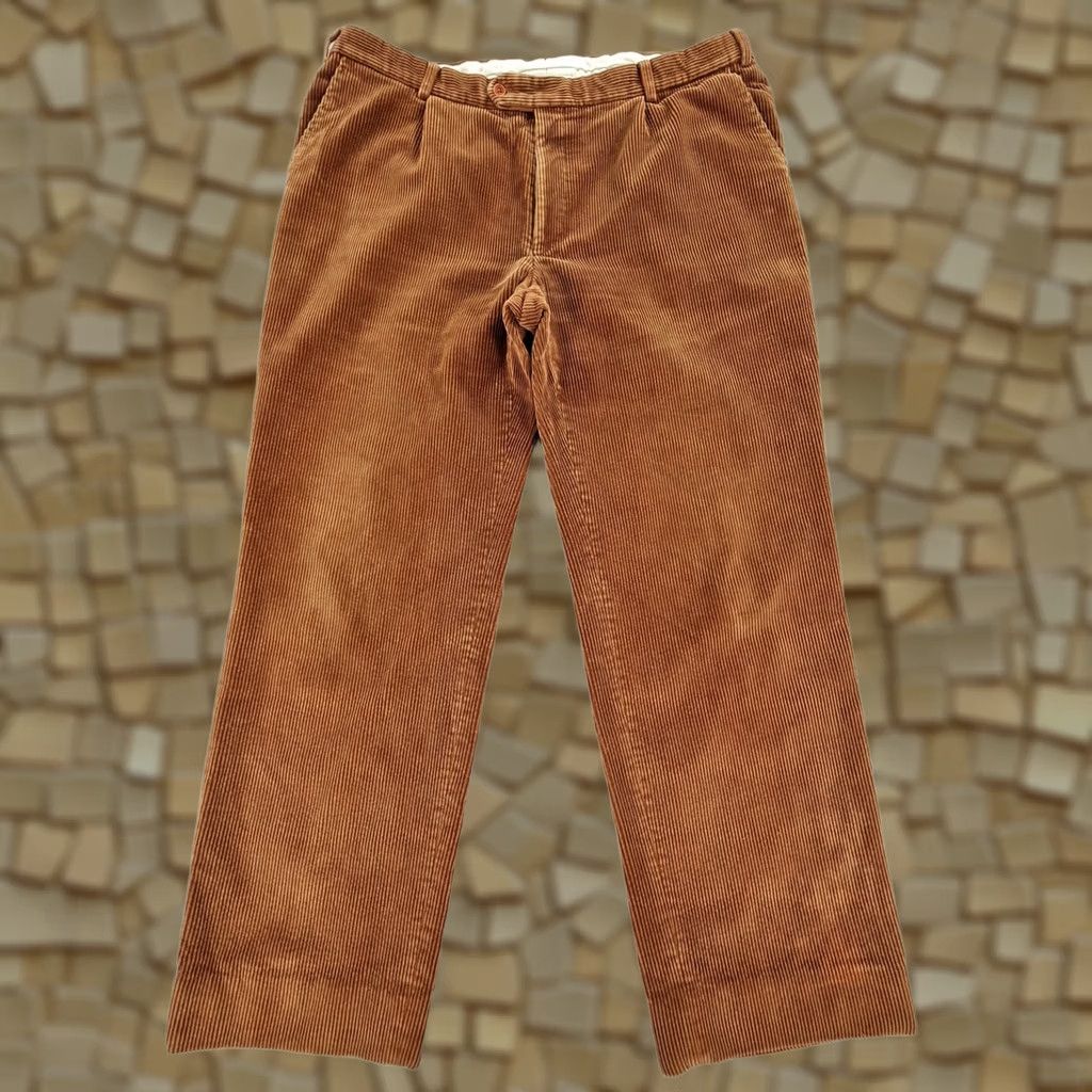 Turnbull & Asser VINTAGE Turnbull & Asser Mens Corduroy Trousers Brown W42 L30 Classic Pants Size US 42 / EU 58 - 1 Thumbnail