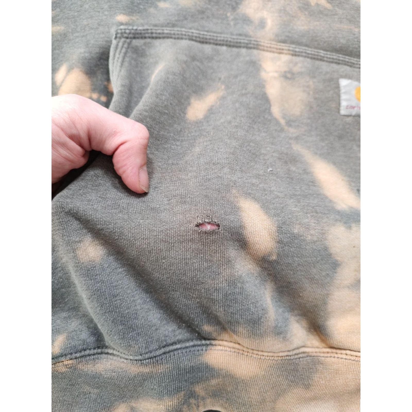 Carhartt Carhartt Mens Hoodie Logo Tie Dye Gray Small Loose Pullover Knit Sweatshirt Size US S / EU 44-46 / 1 - 3 Thumbnail