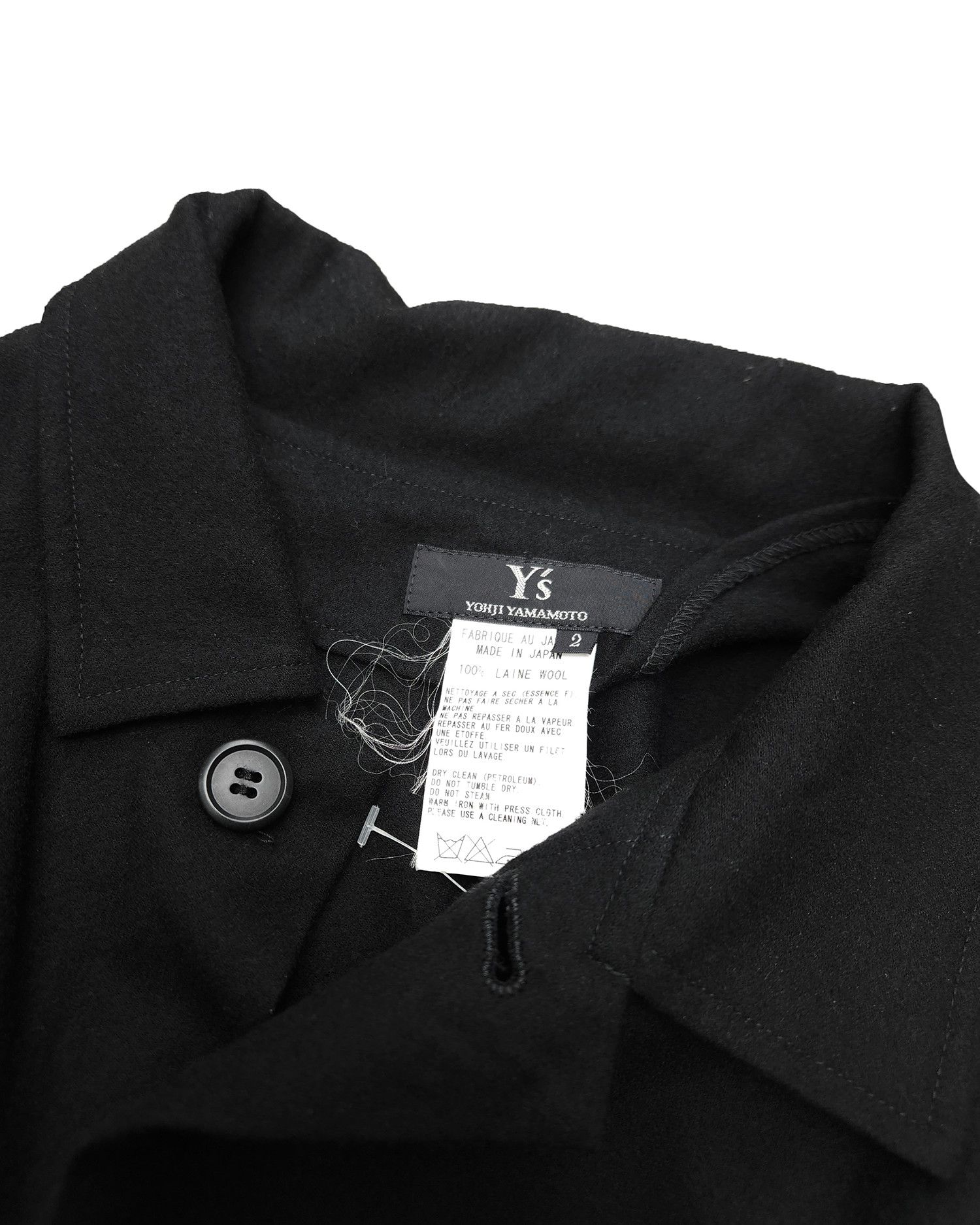 Yohji Yamamoto Y's by Yohji Yamamoto Fleece Wool Shirt Jacket Size M / US 6-8 / IT 42-44 - 4 Thumbnail