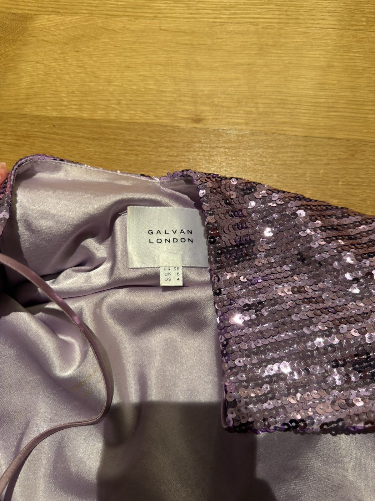 Galvan Galvan Pink/Purple Sequined Top Size S / US 4 / IT 40 - 2 Thumbnail