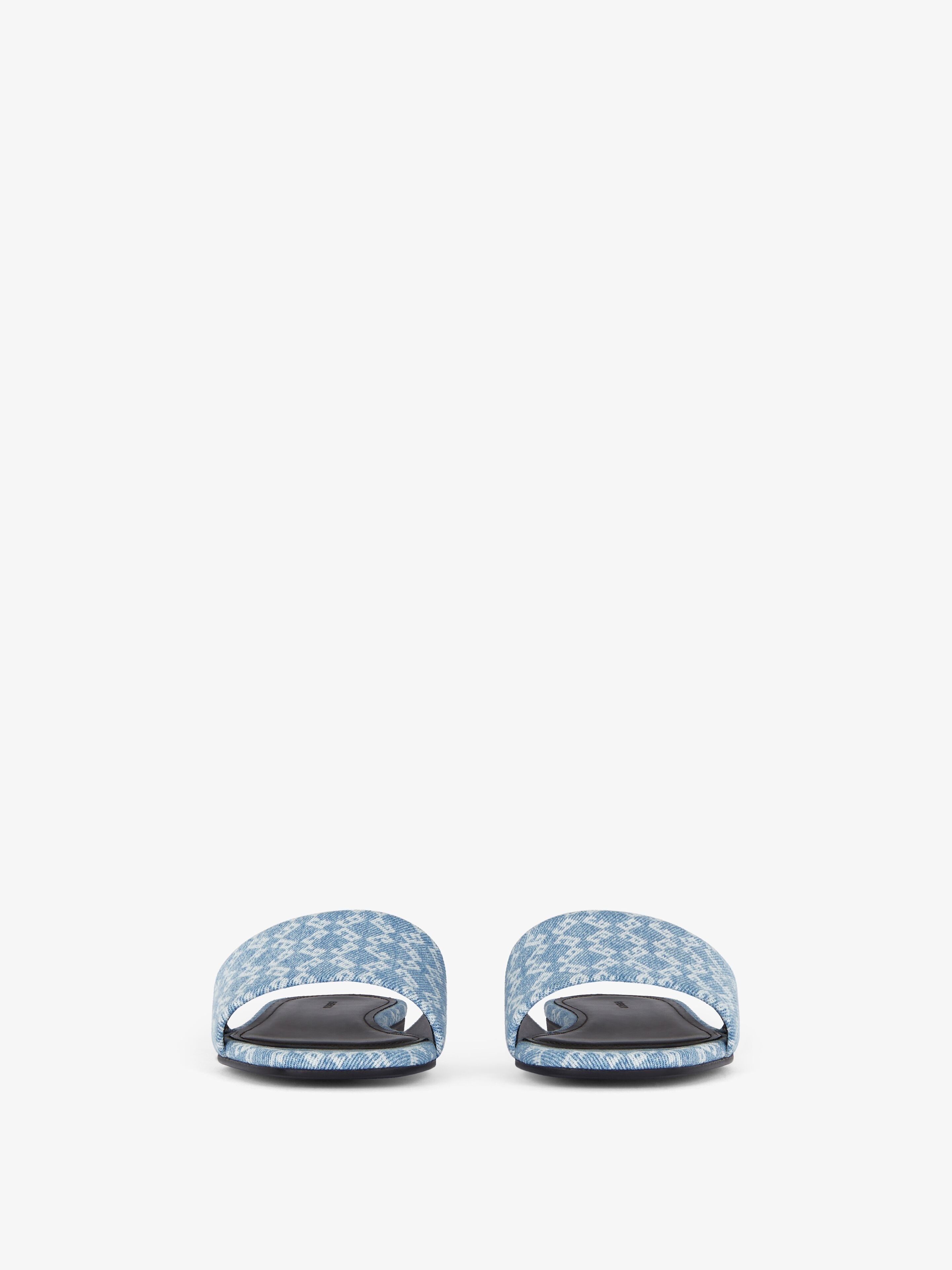 Givenchy o1srvl11e0825 4G Flat Slide Mules in Denim Monogram in Blue Size US 9.5 / IT 39.5 - 2 Thumbnail