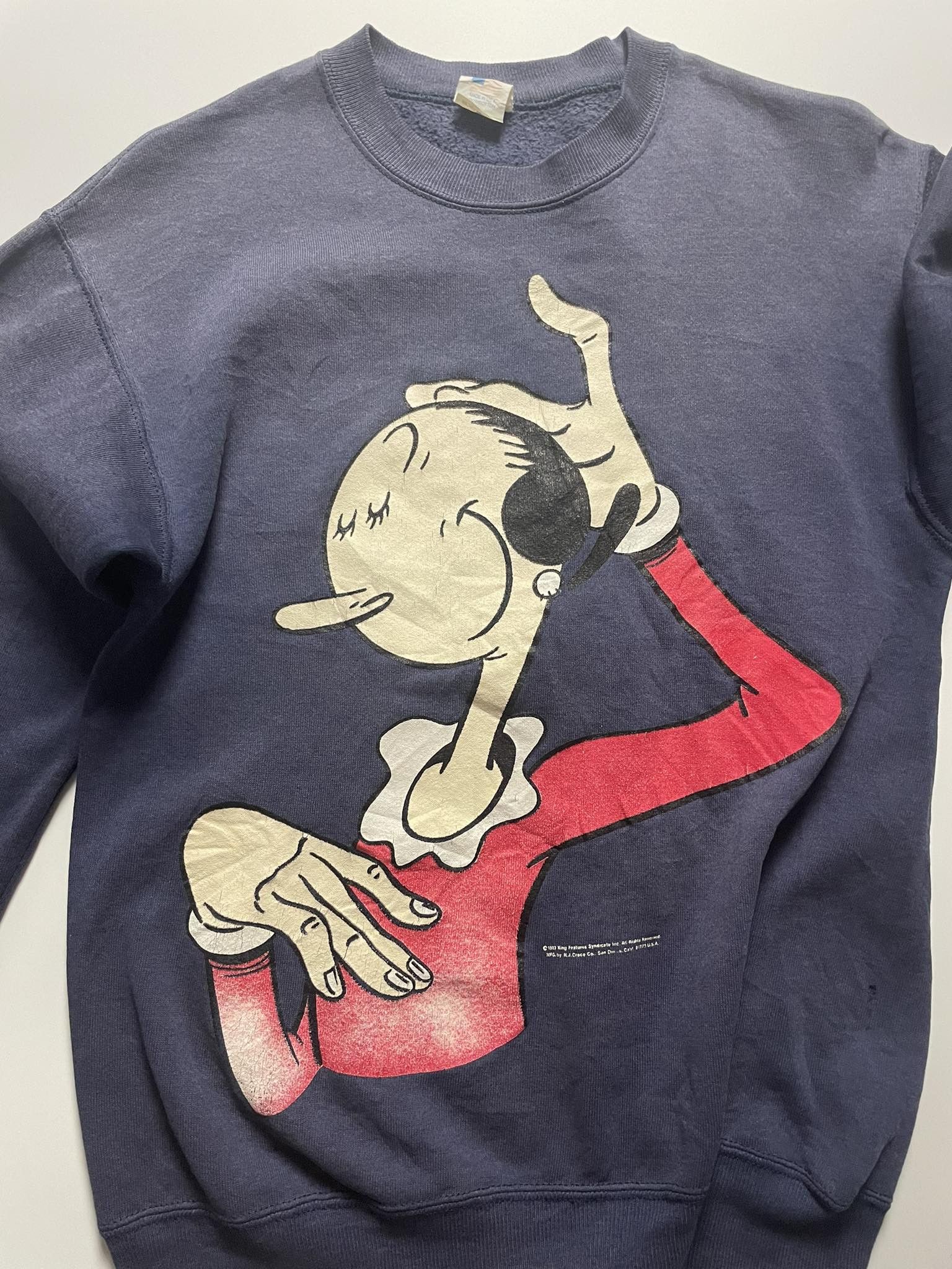 Vintage Vintage 90s Popeye Sweatshirt Size US S / EU 44-46 / 1 - 3 Thumbnail