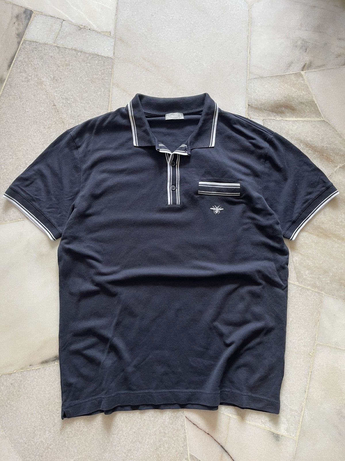 Hedi Slimane Dior Homme Bee Polo Tee 10 Size US L / EU 52-54 / 3 - 7 Thumbnail