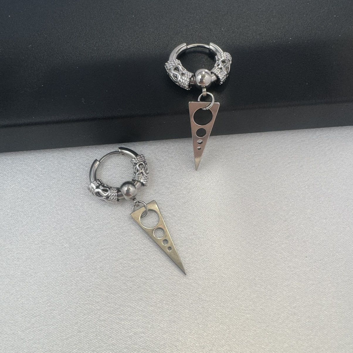 Designer Geometric Triangle Dangle Drop Earrings for Men Women Size ONE SIZE - 4 Thumbnail