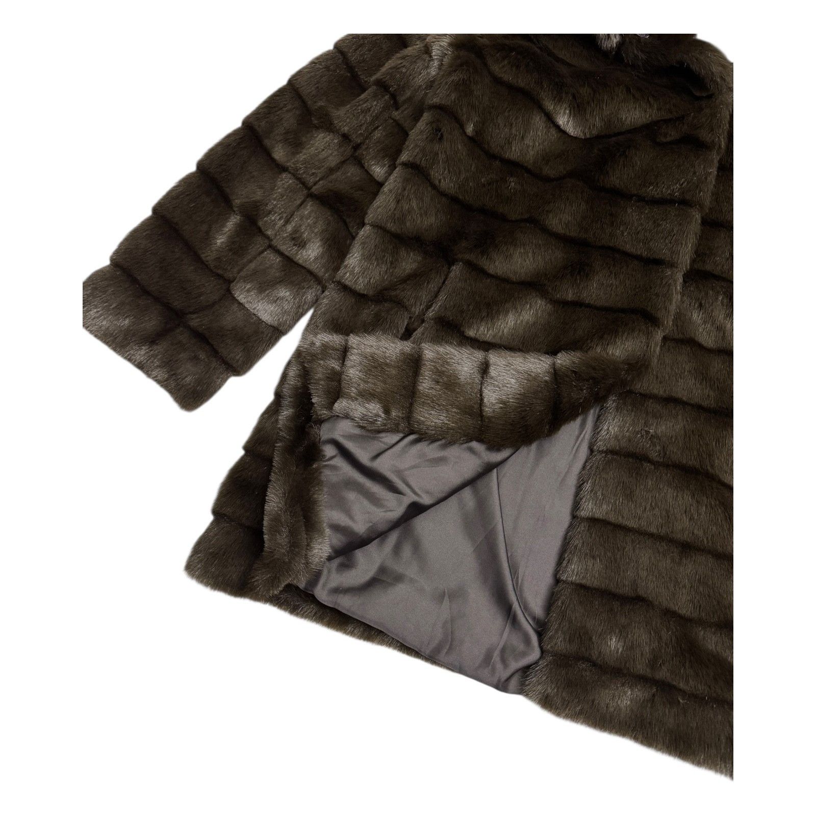 Anne Klein ANNE KLEIN Faux Fur Luxury Designer Winter Casual Coat Large Size L / US 10 / IT 46 - 5 Thumbnail