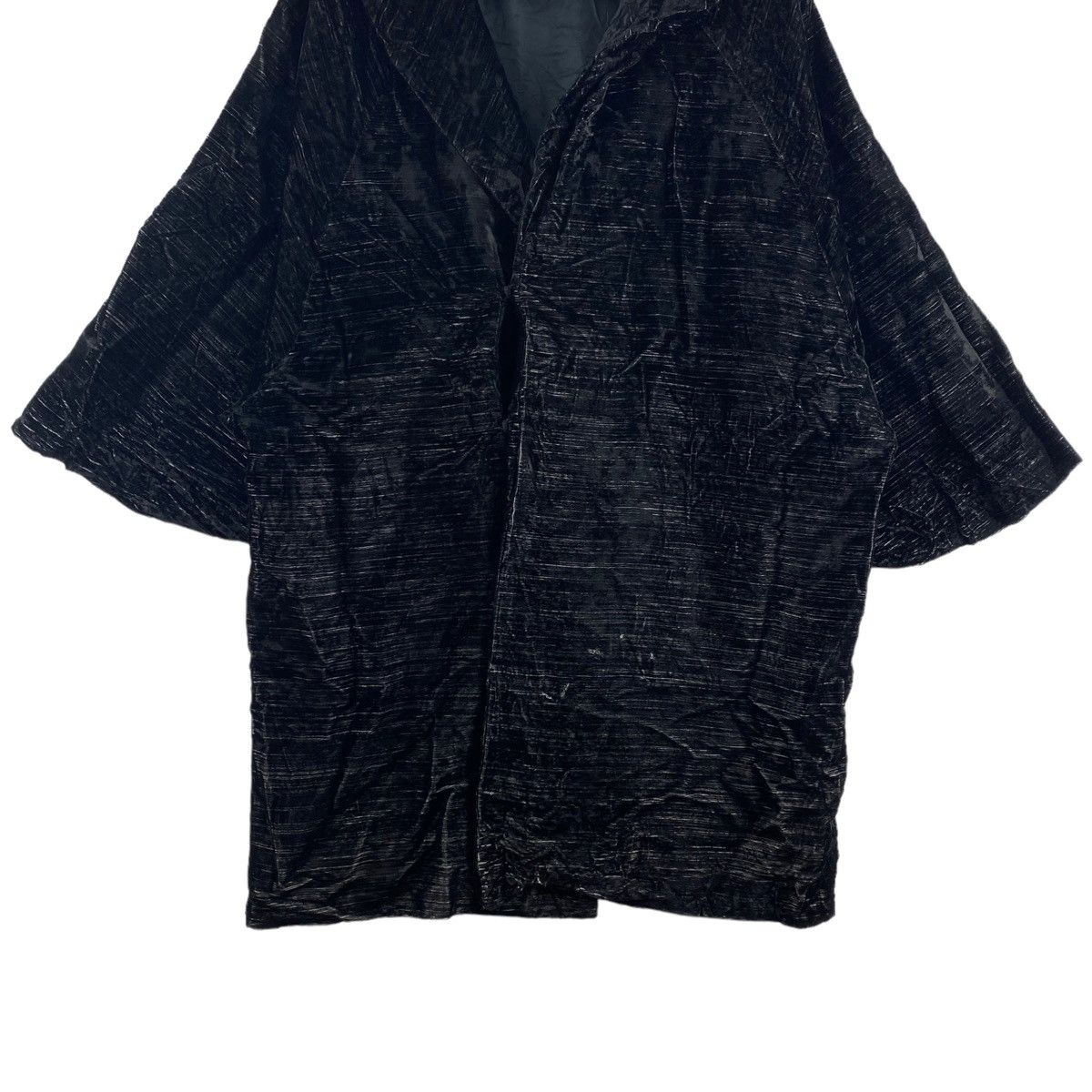 Velour VELOUR France Brand Stripes Velvet Long Black Coat Size US XL / EU 56 / 4 - 3 Thumbnail