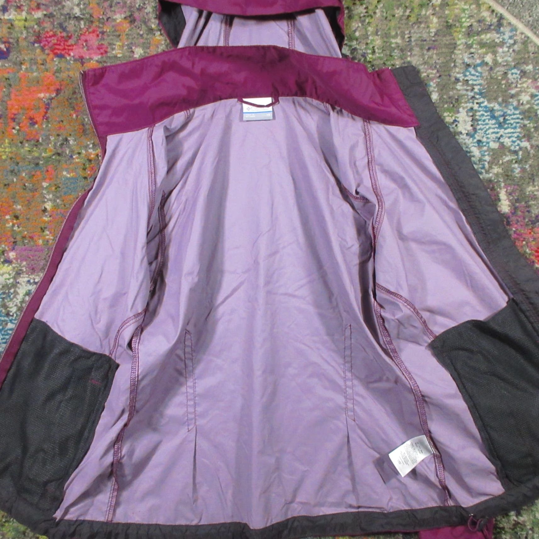 Vintage Columbia Windbreaker Jacket Womens XS Purple Lightweight Hooded Packable EUC Regular Fit Long Zip Size XS / US 0-2 / IT 36-38 - 7 Thumbnail