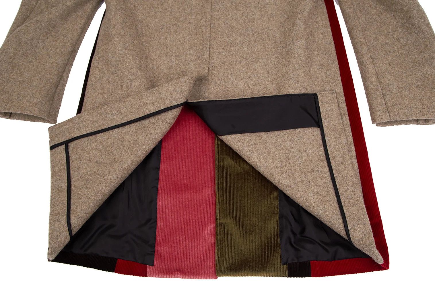 Comme des Garcons Homme Plus Front Corduroy Panel Compressed Wool Coat Multi Size M Size US M / EU 48-50 / 2 - 9 Thumbnail