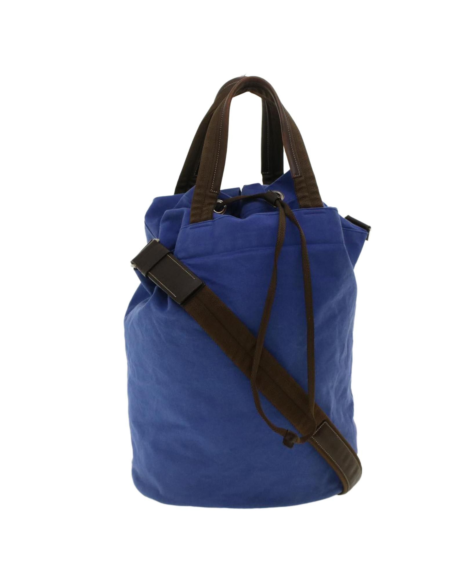 image of Blue Canvas Prada Shoulder Bag, Women's