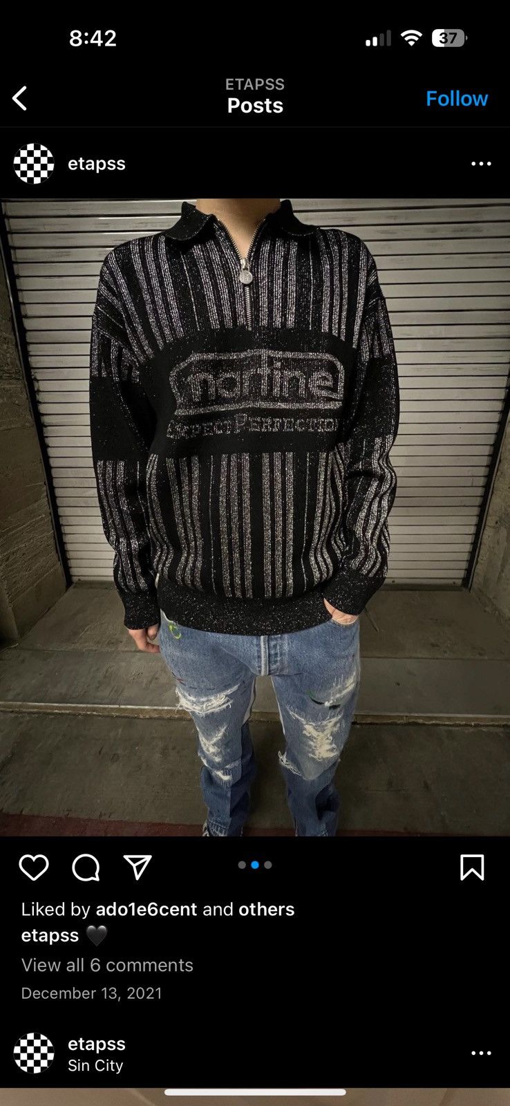 Martine Rose FW/20 Runway Black Prism Zip Sweater Size US L / EU 52-54 / 3 - 12 Thumbnail