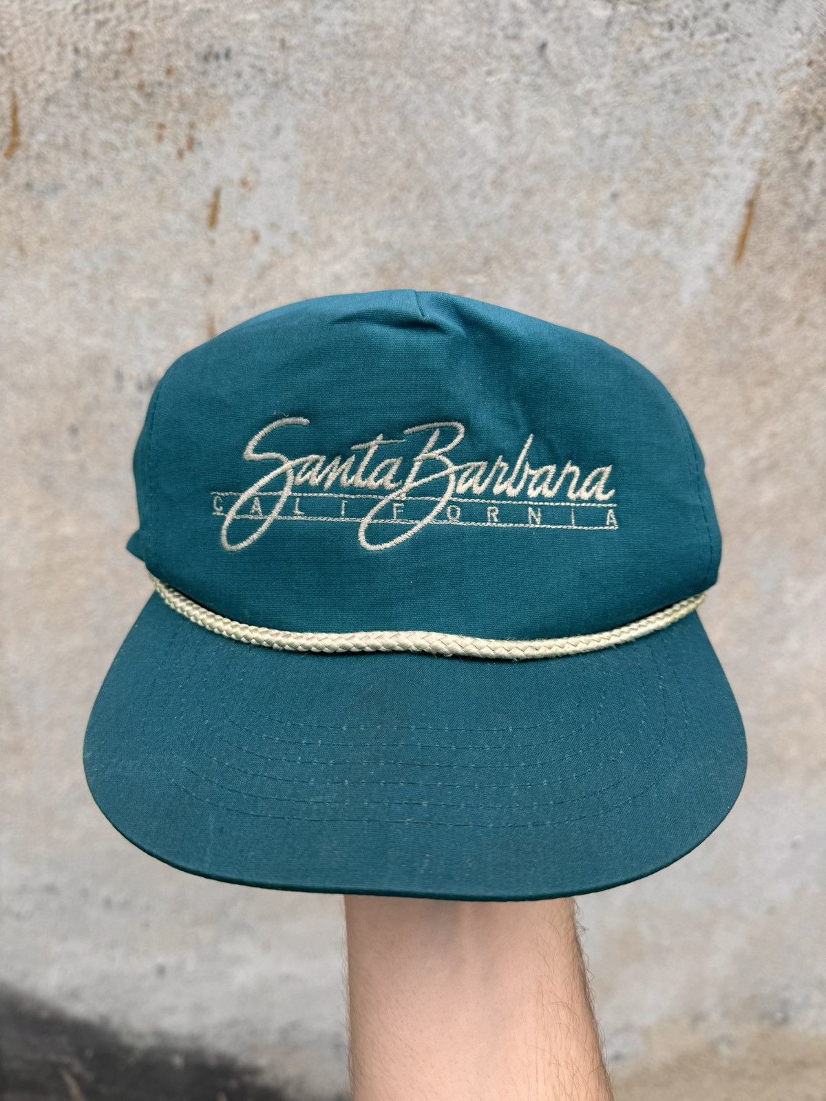 Vintage Vintage "Santa Barbara" California Hat 90s Faded Washed Cap Size ONE SIZE - 1 Thumbnail