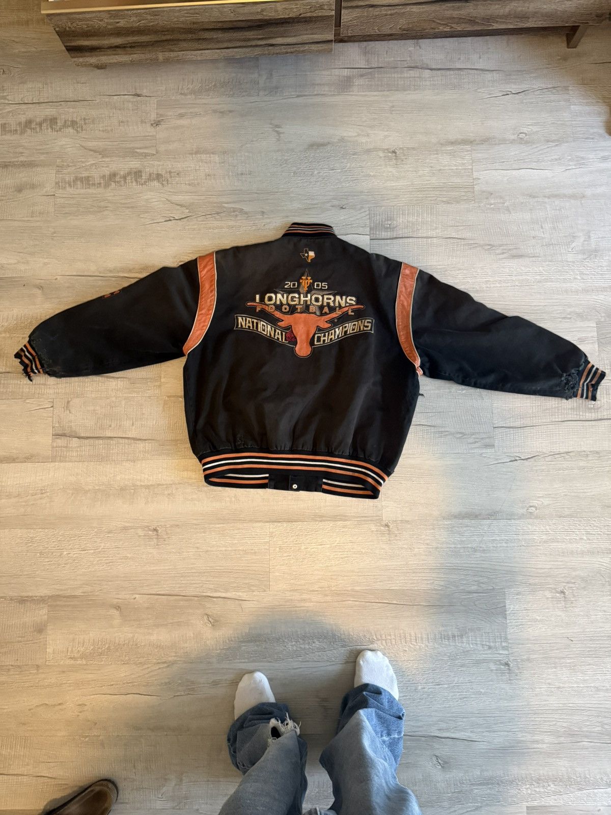 JH Design Longhorns 2005 National Championship Jacket Size US XL / EU 56 / 4 - 10 Thumbnail