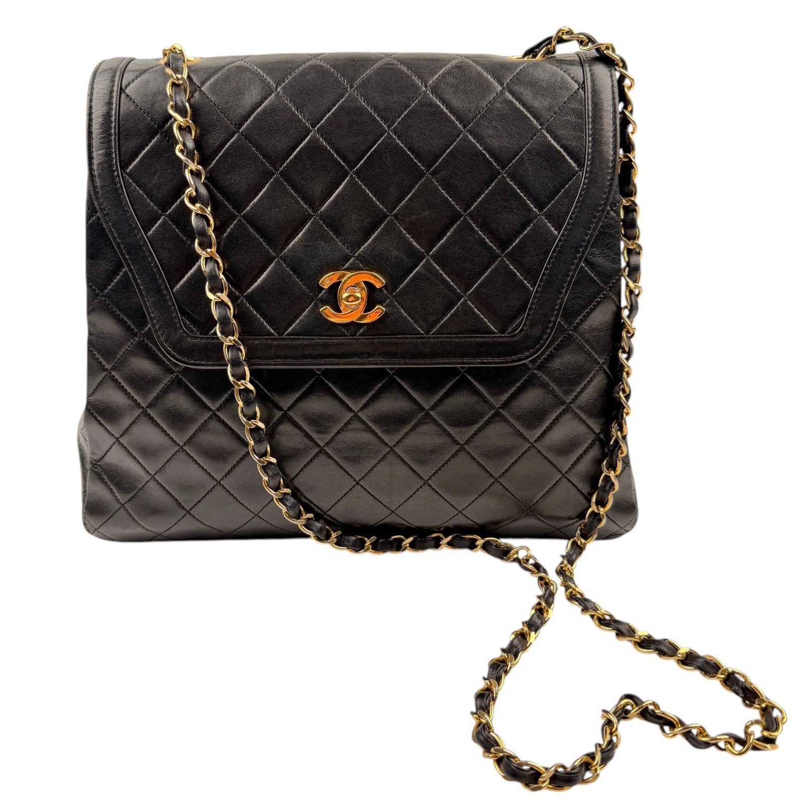 Chanel Chanel Vintage Black Quilted Trapezoid Flap Shoulder Bag Size ONE SIZE - 2 Thumbnail