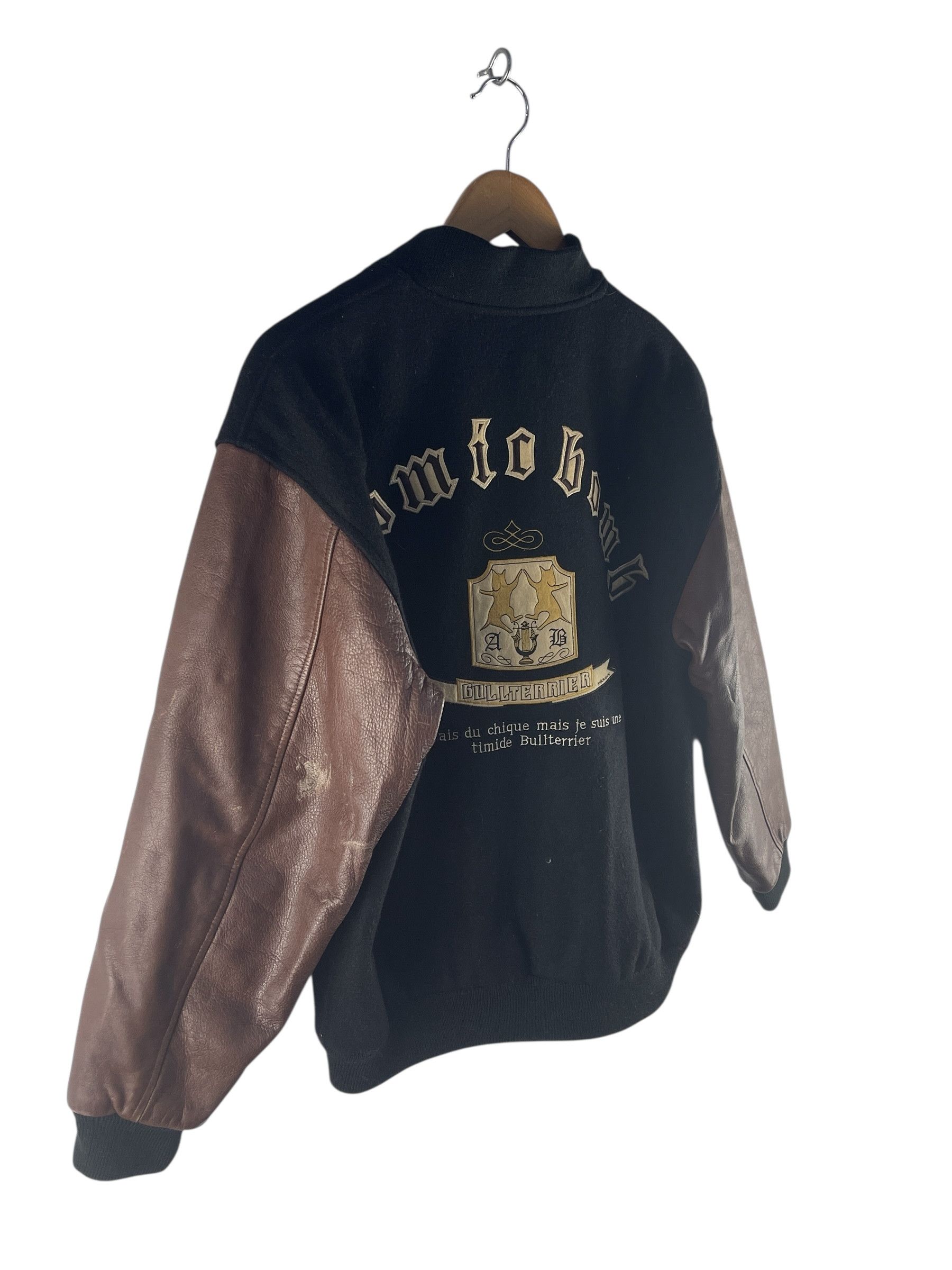 Vintage A-Bomb Super Dog Archive Varsity Jacket – Leather Sleeve Size US L / EU 52-54 / 3 - 6 Thumbnail