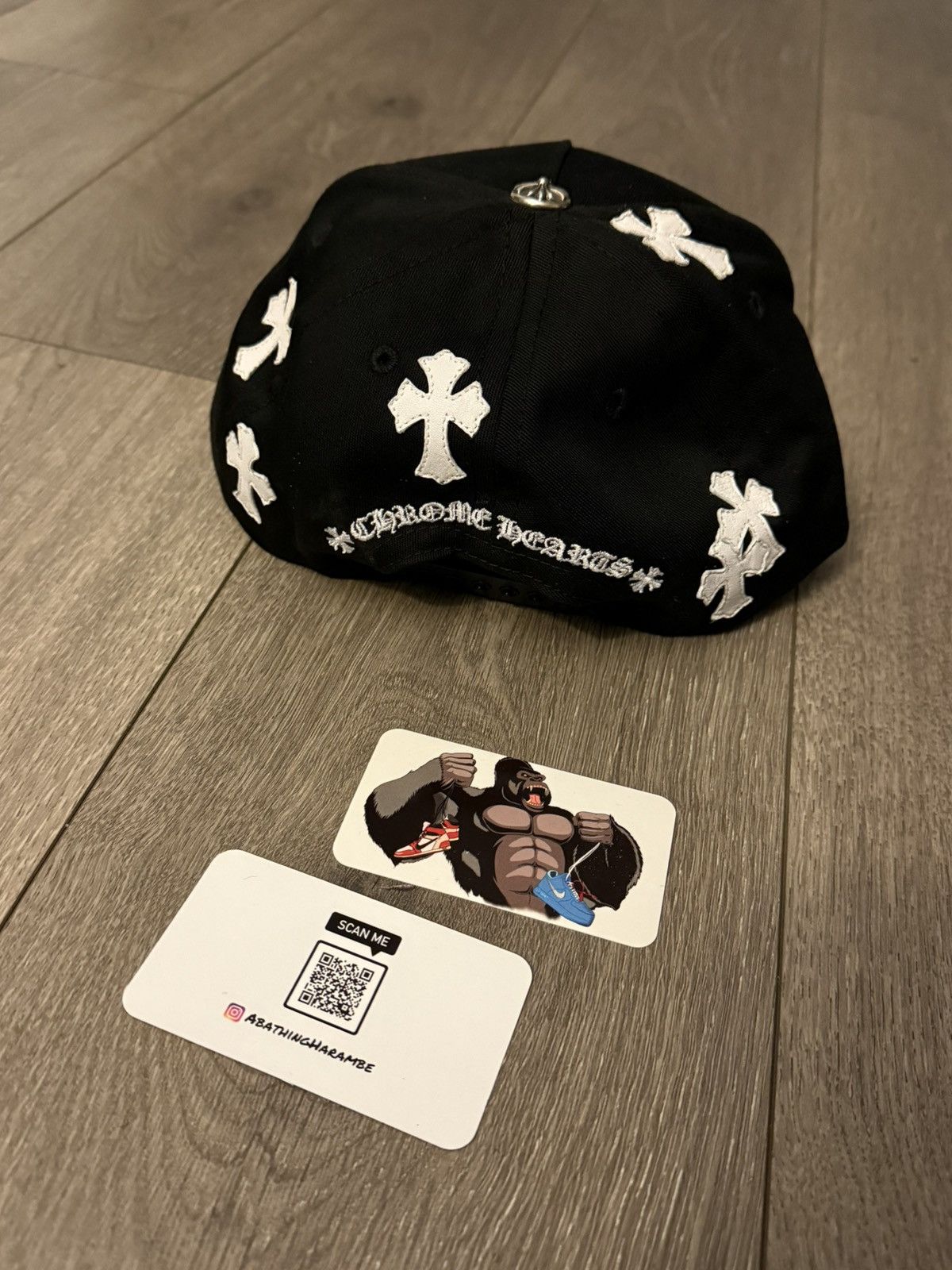 Chrome Hearts Chrome Hearts Cross Patch Hat Black Grey Size ONE SIZE - 3 Thumbnail