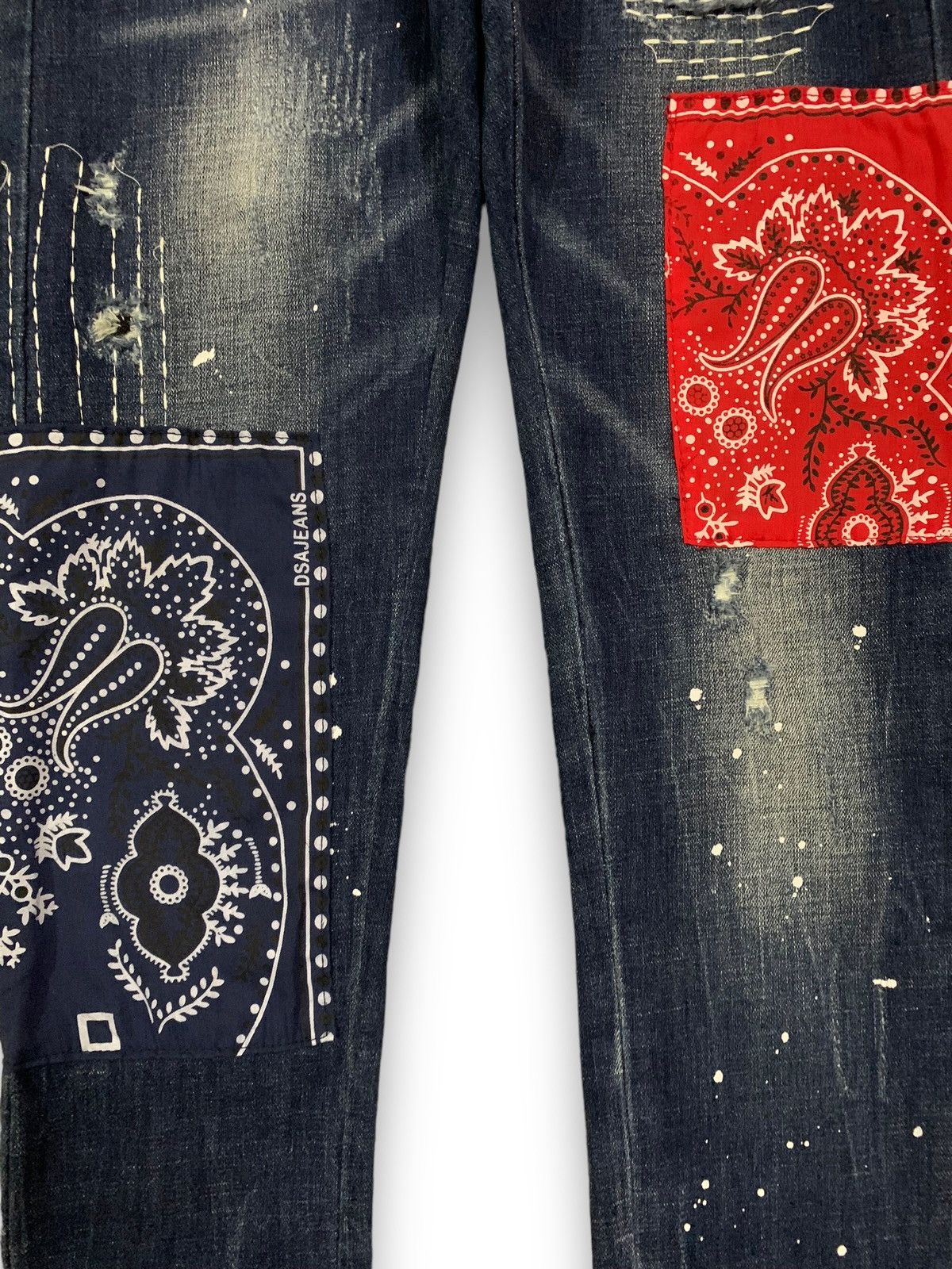 Kapital Vintage Boro Sashiko Bandana Patchwork Jeans like Kapital Size US 29 - 6 Thumbnail