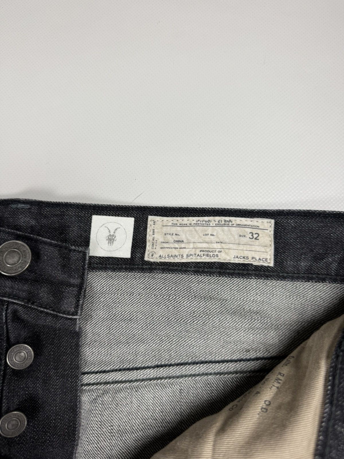 Allsaints × Japanese Brand Allsaints Black NLS Split Men’s Jeans Size 32 Size US 32 / EU 48 - 12 Thumbnail