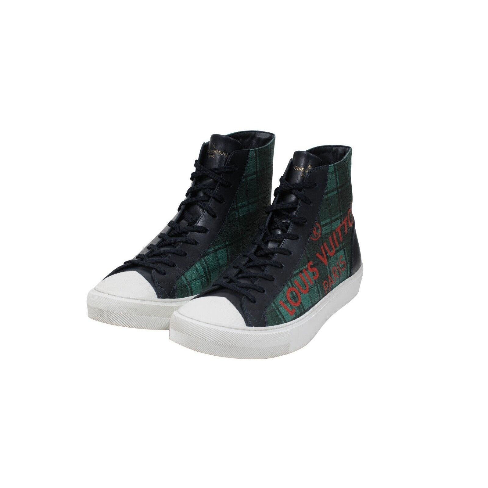 Louis Vuitton Tattoo Sneakers Green Plaid Size US 10.5 / EU 43-44 - 3 Thumbnail