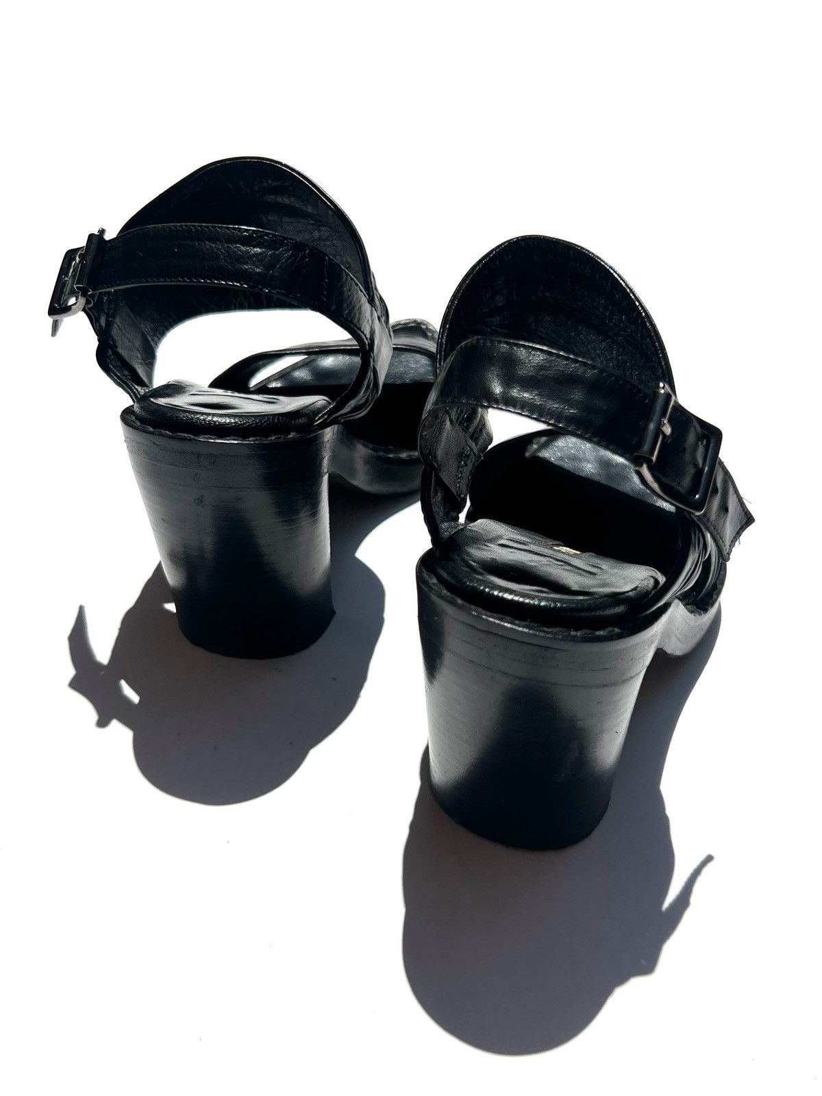 Ann Demeulemeester S/S 2003 BLOCK HEELED PLATFORM SANDALS Size US 7 / IT 37 - 5 Thumbnail