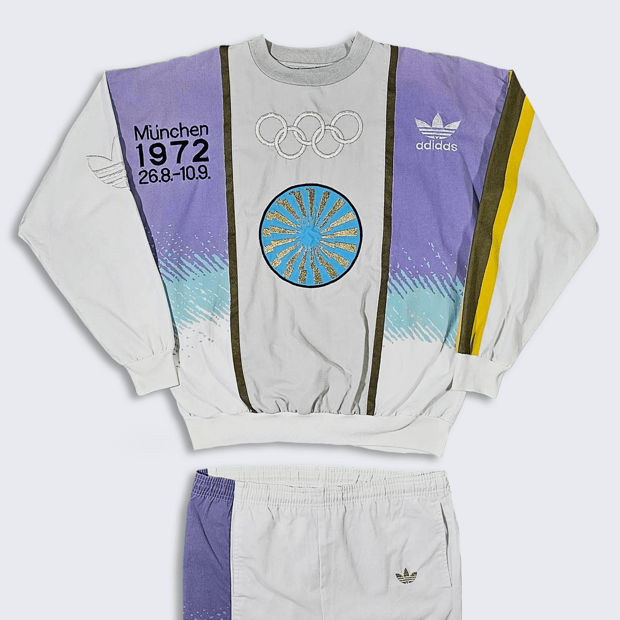 image of Adidas Vintage 90's Olympics Full Track Suit in White, Men's (Size Small)