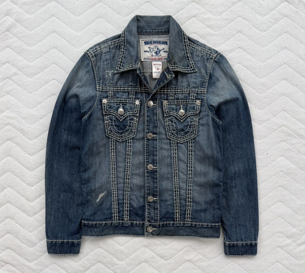 True Religion True Religion Big T Trucker Denim Jacket Blue Medium Wash Size US M / EU 48-50 / 2 - 14 Thumbnail