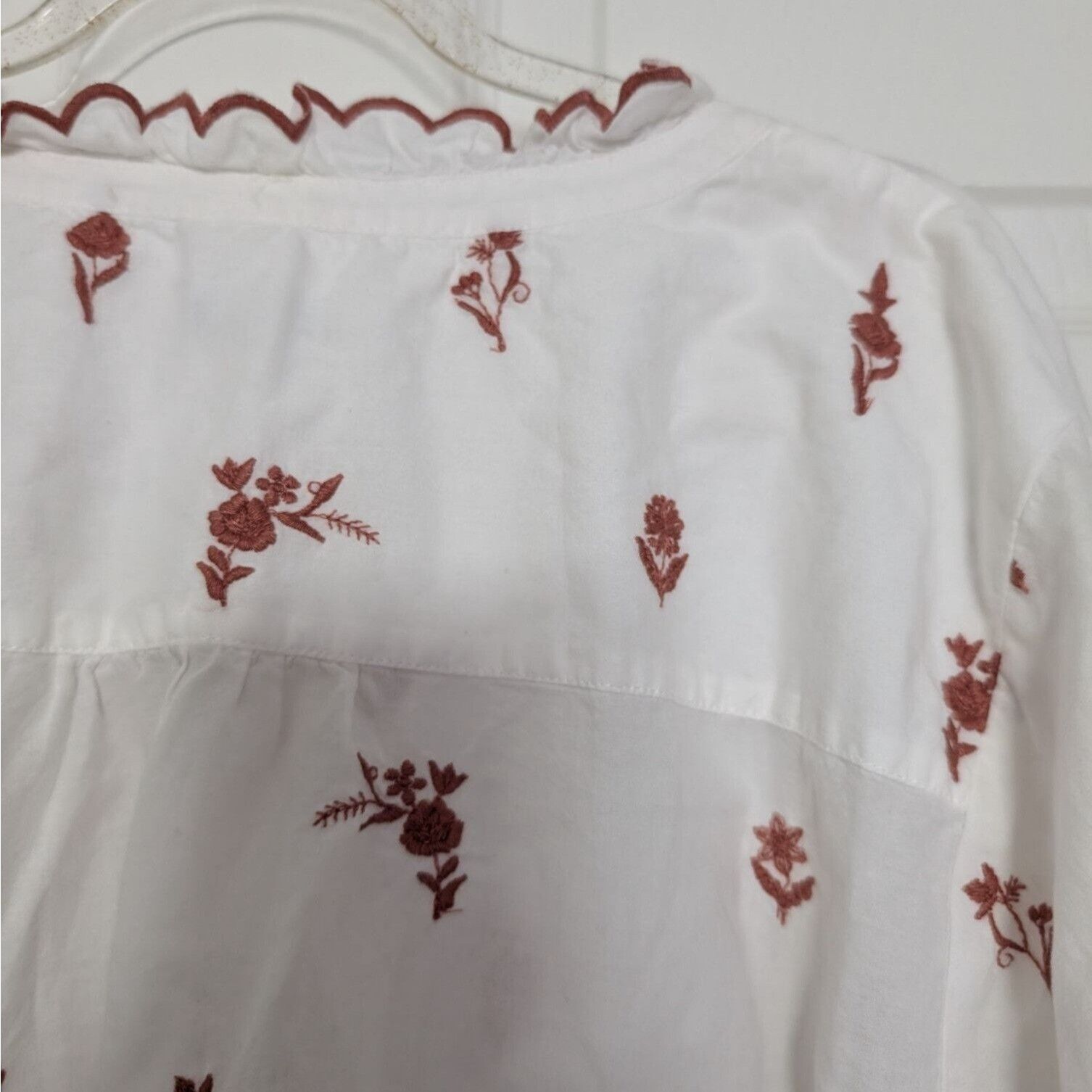 Talbots Talbots Embroidered Floral Shirt Womens Petite Plus Size 3X Size 3XL / US 20-22 - 6 Thumbnail