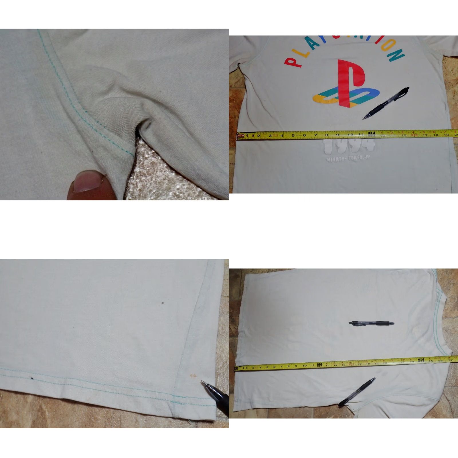 Sony VINTAGE 90s Sony PlayStation Long Sleeve Shirt Adult Medium White Graphic Tee Minato Tokyo Mens Size US M / EU 48-50 / 2 - 8 Thumbnail
