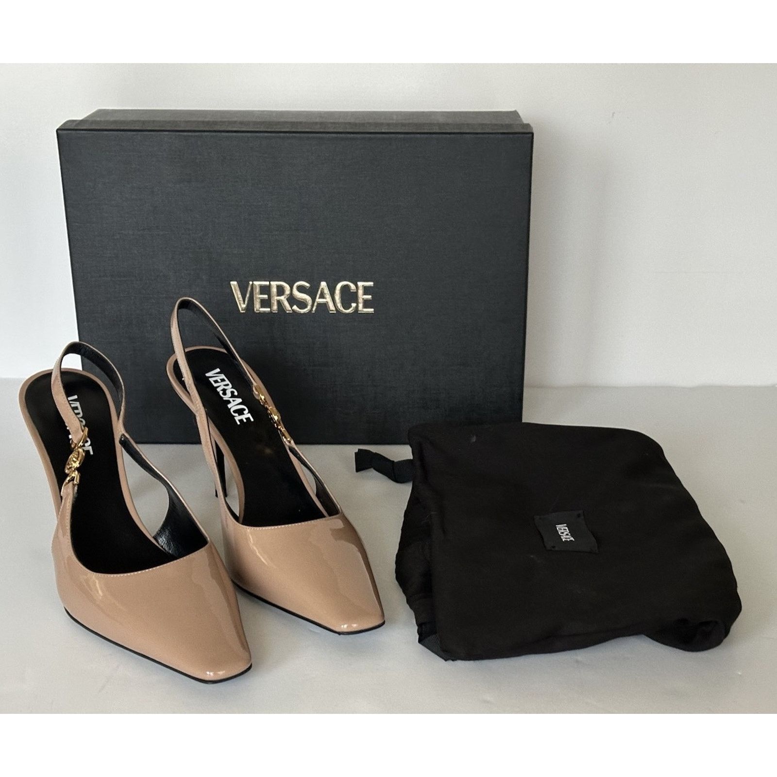 Versace Versace Sling Back Leather Pump Shoes Blush 9.5 US 1012428 Size US 9.5 / IT 39.5 - 12 Thumbnail