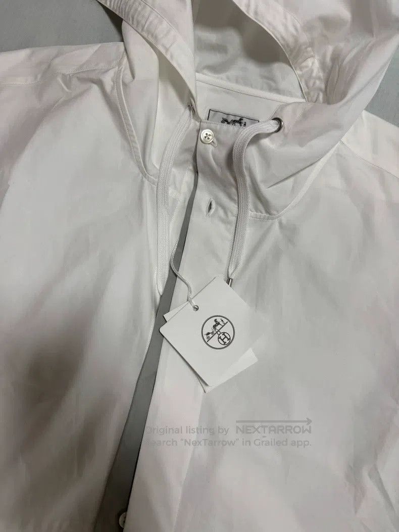 Hermes Hermes Hooded short-sleeve shirt jacket Size US XXS / EU 40 - 9 Thumbnail