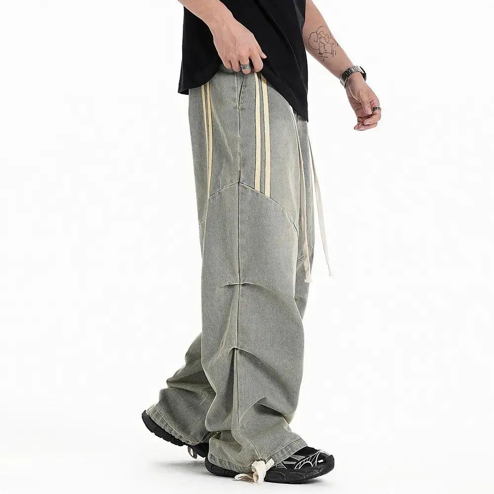 Japanese Brand × Jean Pleated Wide Leg Jeans Size US 28 / EU 44 - 2 Thumbnail