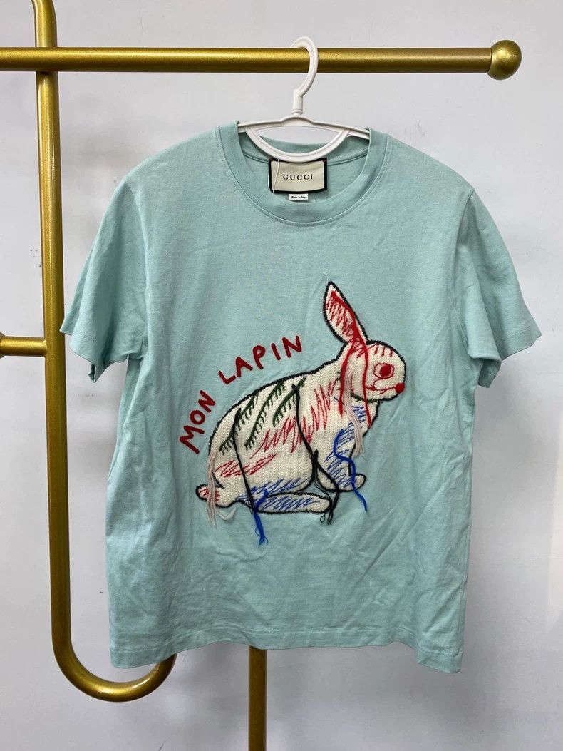 Gucci Gucci Embroidered rabbit short sleeves 2502-Nextarrow Size US M / EU 48-50 / 2 - 1 Thumbnail